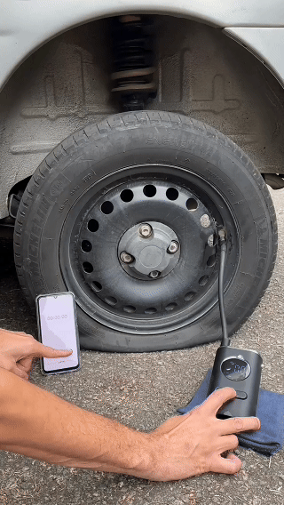 Inflador Portátil Profesional para Emergencias en Carro y Moto