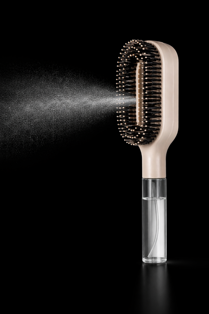 Cepillo 2 en 1 con Spray – Peinado Fácil para Cabello Difícil