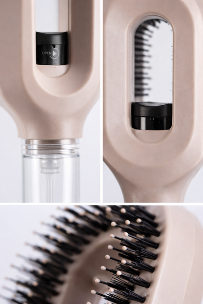 Cepillo 2 en 1 con Spray – Peinado Fácil para Cabello Difícil