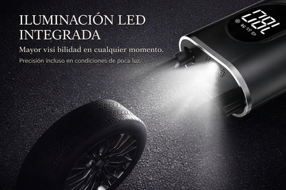 Inflador Portátil Profesional para Emergencias en Carro y Moto