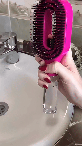 Cepillo 2 en 1 con Spray – Peinado Fácil para Cabello Difícil